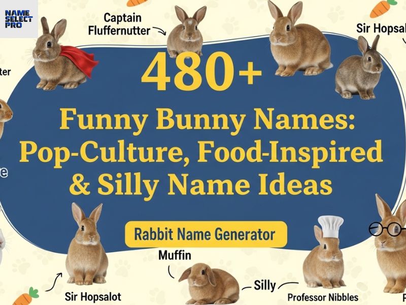 480+ Funny Bunny Names Pop-Culture, Food-Inspired & Silly Name Ideas with Rabbit Name Generator