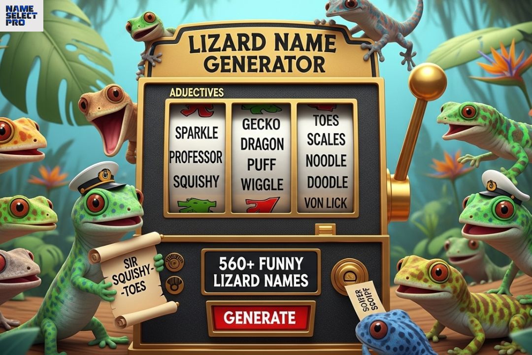 560+ Funny Lizard Names – Cool, Cute & Ridiculous Names for Geckos & Lizards with Lizard Name Generator