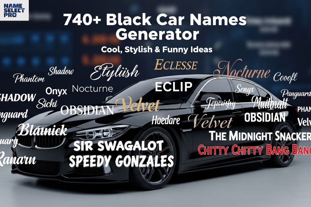 740+ Black Car Names Generator – Cool, Stylish & Funny Ideas