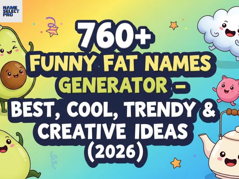 760+ Funny Fat Names Generator – Best, Cool, Trendy & Creative Ideas (2026)