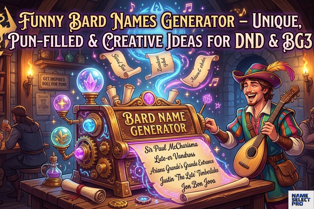 530+ Funny Bard Names Generator – Unique, Pun-Filled & Creative Ideas for DnD & BG3